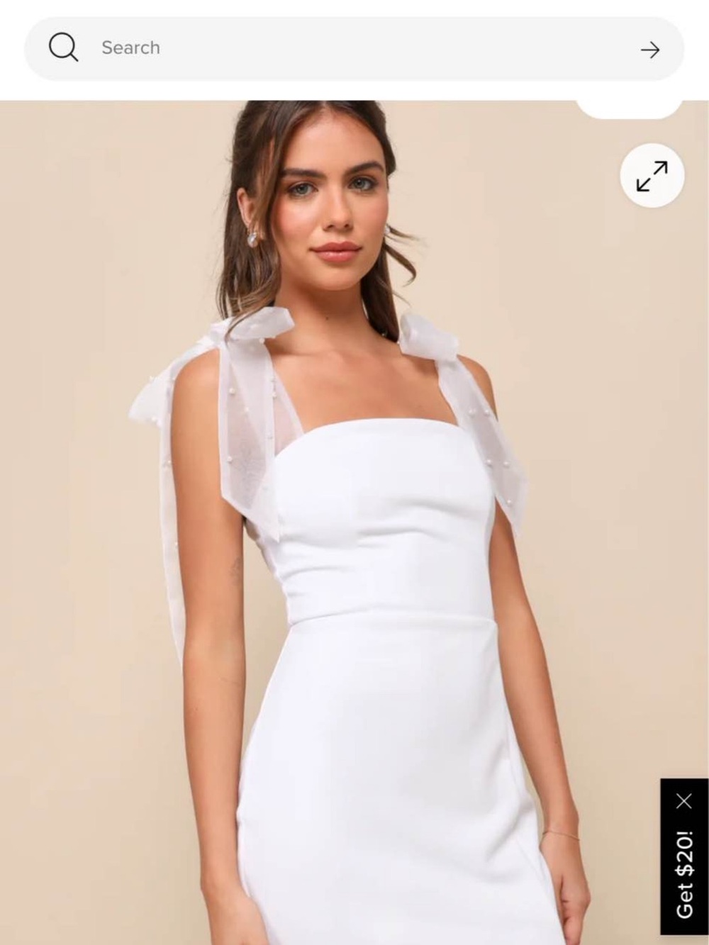 Lulu's White Tie-Shoulder Mini Dress